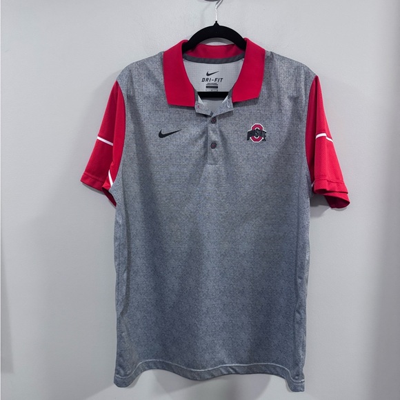 Men's Nike Dri Fit Ohio State Buckeyes Polo Shirt. Size L - Picture 1 of 7